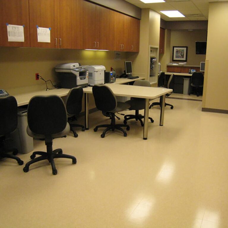 Reduce maintenance and Indiana Floor Restoration by using InstaSHIELD image shows chairs on shiny floor