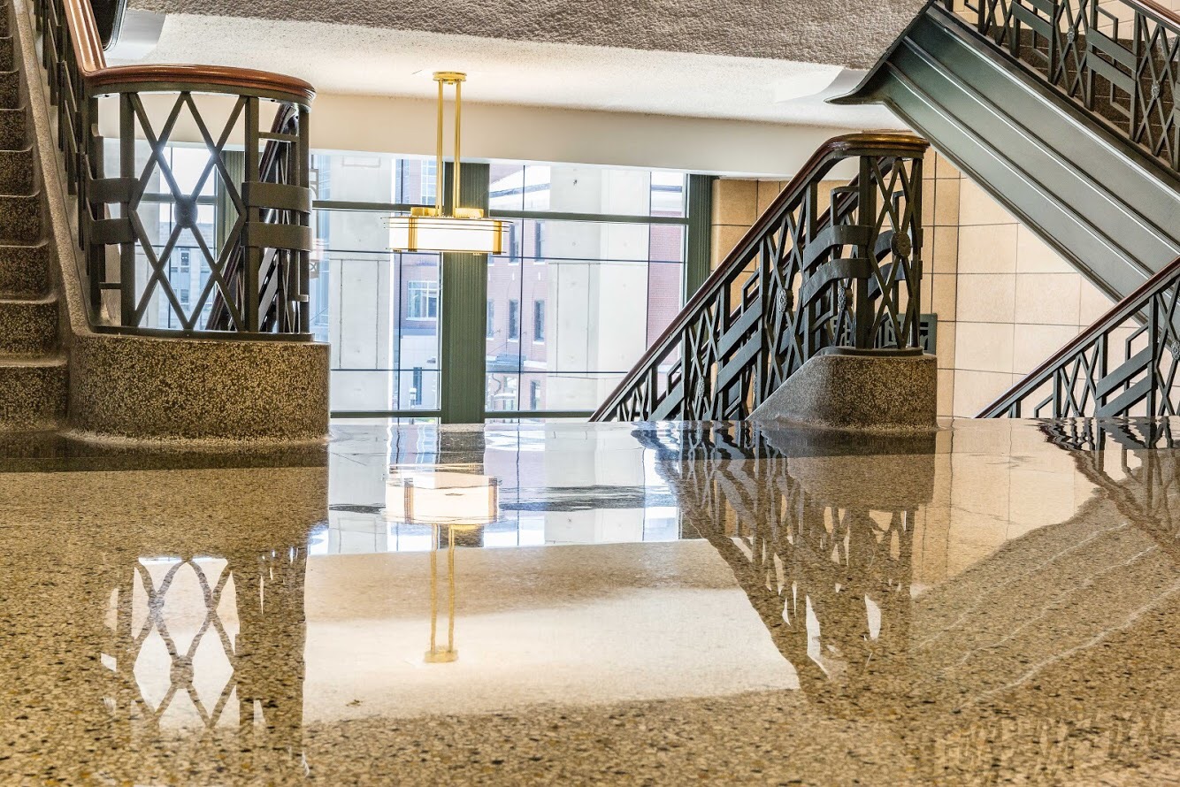 Midwest Floor Restore can assist with marble maintenance and Indiana Floor Restoration image shows marble floor