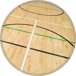 Maintain your gym floor with Indiana Floor Restoration from Midwest Floor Restore image shows lines on gym floor
