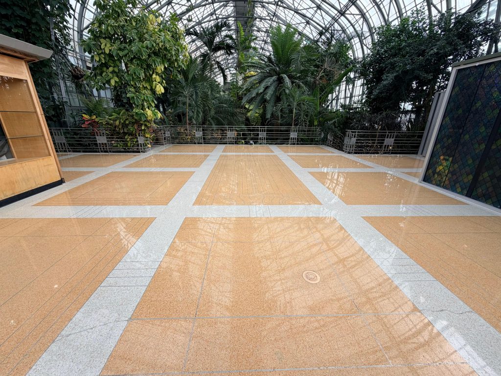 Krohn Conservatory restored terrazzo flooring