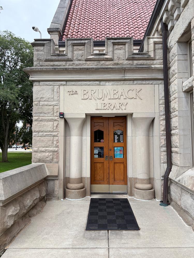 door of The Brumback Library
