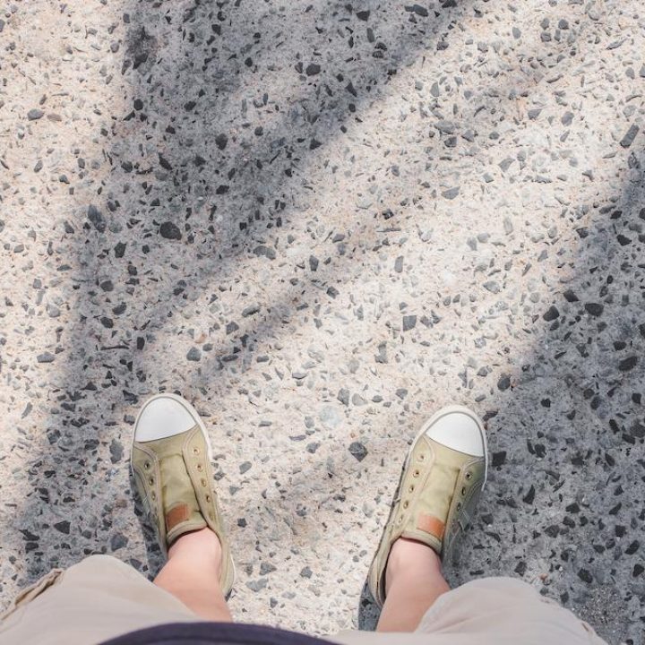 Receive professional Indiana Terrazzo Floor Maintenance from Midwest Floor Restore image shows shoes on floor