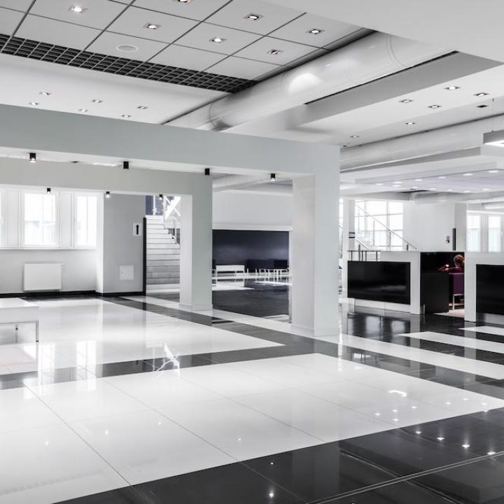 Work with Midwest Floor Restore to enhance your flooring with Cincinnati Marble Floor Restoration image shows marble floor lobby