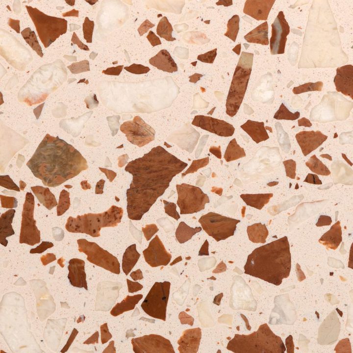 Contact Midwest Floor Restore for professional Dayton Terrazzo Floor Repair image shows terrazzo floor with brown color